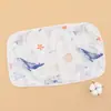 Toalha de Banho para Bebê, Gaze de Algodão Bambu de Quatro Camadas, Manta de Banho Absorvente para Bebê, Manta de Fibra de Bambu com Desenho Animado, Produtos para Mãe e Bebê