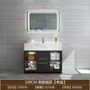 Combinación de Gabinete de Baño Nórdico Inteligente Personalizado Mármol Baño Madera Sólida Lavabo Gabinete de Baño Venta al por Mayor