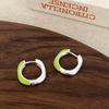Pendientes Geométricos Exquisitos de Moda con Goteo de Aceite, Sentido Simple de Gama Alta, Diseño de Nicho, Tendencia, Pendientes Versátiles para el Uso Diario
