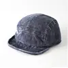 Boné de Baseball de Veludo Cotelê Vintage Desgastado Cinco Painéis Aba Curta Macia Unissex Moda Simples Casual Versátil Boné Bico de Pato