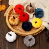 Decoração de abóbora de veludo artificial Amazon, abóbora embrulhada em tecido para Halloween, abóbora para festival da colheita de Ação de Graças, atacado do fabricante