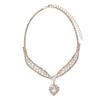 Colar de clavícula geométrica de amor de zircão incrustado de diamantes estilo de luxo leve estilo europeu e americano elegante colar de alta qualidade para mulheres