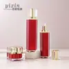 Nova Garrafa Quadrada 100ml50ml Garrafa de Emulsão de Água Acrílico Creme 30g Garrafa de Creme Conjunto Vermelho Garrafa Vazia