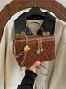 Bolso de Mano con Bordado Pesado Lingge de Fábrica Original 2026 Nuevo Bolso de Mujer Versátil Bolso de Mano Bolso Cruzado con Cadena