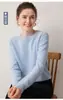 26 Otoño Invierno Nuevo Grueso Cuello Redondo 100% Cachemira Suéter Pulóver para Mujer Tejido Holgado Top de Capa Base