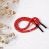 Cuerda portátil de seda roja y plateada de fábrica, de polipropileno, con clip de ocho hebras, de seda dorada, para regalo, venta al por mayor