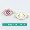Al por mayor Versión Coreana Colgante Doble Patrón Ojo de Diablo Diamante con Goteo de Aceite Aleación Collar Pulsera Colgante Joyería Accesorios DIY