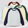 Sudadera de punto con cuello redondo de color contrastante, simple y a la moda, chaqueta fina ajustada para el uso diario en el trayecto al trabajo