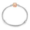 Pulseira Clássica Prateada para Meninas Corrente Básica Joia de Moda de Rua Tendência de Berloque Europeu