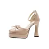 Primer Encuentro Temporada Persona Baja Tacón Grueso Mary Jane Tacones Altos Mujer 2026 Nuevo Estilo Temperamento Francés Combinación Faldas Chica Popular Zapatos de Salón