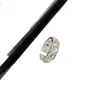 Anillo de Empalme de Cruz Hueca de Plata de Ley S925 Plata Brillante Estilo Minimalista Coreano Versátil para el Trayecto al Trabajo con un Toque de Alta Gama
