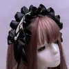 Diadema de Encaje con Lazo Hecha a Mano Estilo Japonés Pinza para el Cabello de Niña Lolita Suave Lindo Accesorio para el Cabello Bidimensional Adorno para el Cabello de Niña Linda