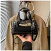 2026 Nueva Moda Bolso Boston de Cuero con Cera de Aceite Mini Bolso de Mano Versátil Bolso de Hombro Texturizado Bolso Cruzado