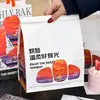Bolsa para Envasado de Pan, Bolsa de Papel Kraft a Prueba de Aceite, Bolsa para Envasado de Pan Tostado 450g, Envasado de Alimentos, Auto-sellante con Alambre, Engrosada, Impresa