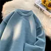 Tallas Grandes para Hombre Invierno Holgado Estilo Perezoso Japonés Retro Prendas de Punto Chaqueta Capa Interior Simple Capa Base Prendas de Punto