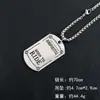 Collar Hip-Hop de Acero de Titanio Europeo y Americano para Hombre Marca de Moda Personalidad Callejera Marca Militar Colgante de Celebridad de Internet Cadena Larga para Suéter Joyería de Aleación