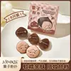 JONBOS Mini Borla de Polvo con Cojín de Aire para Pulgar, Uso Dual, Seca y Húmeda, Maquillaje Sin Polvo, Corrector, Base de Maquillaje, Esponja, Borla de Polvo