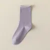 Calcetines sin costuras hasta la pantorrilla para mujer, Primavera y Verano, Algodón Puro, Borde Enrollado, Puño Suelto, Transpirables, Absorbentes de Sudor, Resistentes a Olores, Calcetines Postparto, Venta al por Mayor desde Zhuji