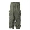 Pantalones de pierna ancha, estilo americano, pantalones de trabajo 2026, corte holgado para hombre, casual retro, nuevo diseño deconstruido, de moda primavera/verano