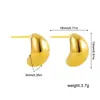 Pendientes Europeos y Americanos Transfronterizos de Acero Inoxidable Oro de 18K y Plata Bicolor en Forma de C, Aretes Minimalistas Lisos Bloqueados por Color, Joyería para Orejas de Amazon