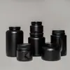 Balde Plástico Preto de 500ml 1000ml 2 Litros para Pó de Proteína, Recipiente para Pó de Grãos, Balde Portátil para Leite em Pó de Cabra