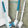 Nuevo Cepillo de Inodoro de Dos Colores sin Puntos Muertos para Limpieza del Hogar, Cepillo de Baño de Plástico Montado en la Pared con Mango Largo