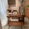 Nueva Mesa de Té para Balcón Estilo Chino 2025 Nuevo Modelo Juego de Mesa de Té Zen Madera de Nogal Pequeña para Uso Doméstico