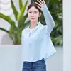 Estilo Novo 2025 Roupas de Proteção Solar de Borracha Preta para Mulheres, Xale Respirável de Seda Gelada de Verão, Manto Estilo Capelete para Proteção Solar ao Ar Livre