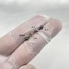 SMTNEK ASTM F-136 implantado liga de titânio três garras de zircão lábio prego orelha pinos língua unha acessórios
