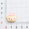 Chapéu de Coco Brilhante Desenho Animado Ursinho Ornamentos de Resina DIY Acessórios Presilha de Cabelo Elástico de Cabelo Pingente Chaveiro Acessórios Feitos à Mão