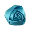 38 colores en stock 2.5cm rosa de cinta hecha a mano capullo de flor de tela multidimensional sosteniendo flor accesorios para ropa