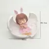 Resina Princesa Belle Anne Bebê Michelle Anjo Decoração de Bolo Enfeites 2026 Novo Modelo para o Primeiro Aniversário das Crianças
