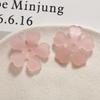 Pendientes de bricolaje con diseño de flor de acetato acrílico semitransparente, librito rojo, accesorios para el cabello de mujer, material de carcasa de teléfono móvil, venta al por mayor