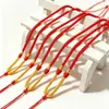Artesanías cordón tejido a mano rojo y dorado cuerda de collar asa accesorios cordón cuerda de cordón gruesa con colgante