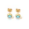 Accesorios de acero inoxidable para aretes, cuentas redondas de 7 mm con anillo, arete de cabeza redonda con pin para la oreja con abertura para colgar, accesorios para aretes DIY