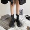 Botas Martin Femininas Novas 2025 Emagrecedoras de Sola Grossa Aumentadoras de Altura Outono Estudante Versátil Botas Curtas Sapatos da Moda Ins Cool