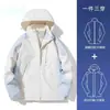 Chaqueta de Primavera Woodpecker para Mujer Tres en Uno 2025 Nueva Resistente al Viento Impermeable Holgada Casual