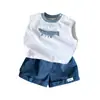 Conjunto de Chaleco de Verano para Niños, Algodón Puro, Clase A, Cómodo Conjunto de Dos Piezas, Diseño Original de Youhe, Ropa Ligera para Niños Pequeños