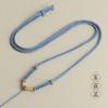 Elegante estilo étnico pingente de cordão mão-tecido ouro jade pingente de cera de abelha colar corda todos-combinar corda simples