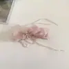 Presilha Banana de Organza com Laço Super Fada para Rabo de Cavalo Alto, Grampo Gentil e Versátil para Rabo de Cavalo Semipreso na Parte de Trás da Cabeça