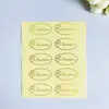 Fábrica de Zhejiang em estoque direto adesivos de envelope transparente em inglês adesivos de envelope dourado cartão de felicitações de casamento