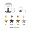 Origen y Suministro Botones de Aleación en Forma de Estrella Remaches para Caja de Ropa DIY Accesorios de Ferretería Accesorios de Remaches de Estrella de Cinco Puntas