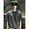 CL t-shirt de manga curta com ombro normal estilo terno padrão espiga de trigo respirável caimento estilo old money verão malha de seda gelada manga curta masculino