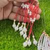 Borla de cuentas hecha a mano para joyería DIY, cuentas de arroz de vidrio, perla semiacabada, estilo antiguo, tocado, cadena para pasador de Hanfu cheongsam