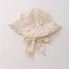 Sombrero para Bebé Niña Primavera y Otoño Estilo Coreano Ala Grande Protector Solar Sombrero de Pescador Verano de Bebé Delgado Protector Solar Sombrero de Cubo para Niña