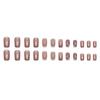 Uñas postizas cuadradas europeas y americanas de longitud media con destellos de rosa, uñas de mariposa, belleza, estilo dulce ins, uñas para usar