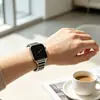 Aplicável ao Apple AppleWatch S11 Pulseira de Relógio Fashion S10987ultra Pulseira de Relógio em Aço e Cerâmica em Forma de H