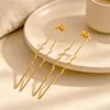 Garfo de Cabelo em Forma de U Acessórios de Cabelo de Noiva Artefato de Cabelo Coração de Menina Joias de Cabeça Acessórios DIY Retrô Novo Chinoiserie Adereço de Cabeça da Dinastia Han