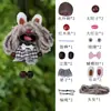 Kit de material para colgante de cáscara de lichi de agua natural, colgante de felpa de orejas de conejo, juego de accesorios DIY hechos a mano con temática de bosque al por mayor