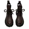 Botas Martin Estilo Británico Mujer 2026 Moda Otoño/Invierno Versátiles Calientes con Felpa Botas de Algodón Suela Gruesa Elevadoras Antideslizantes Botines